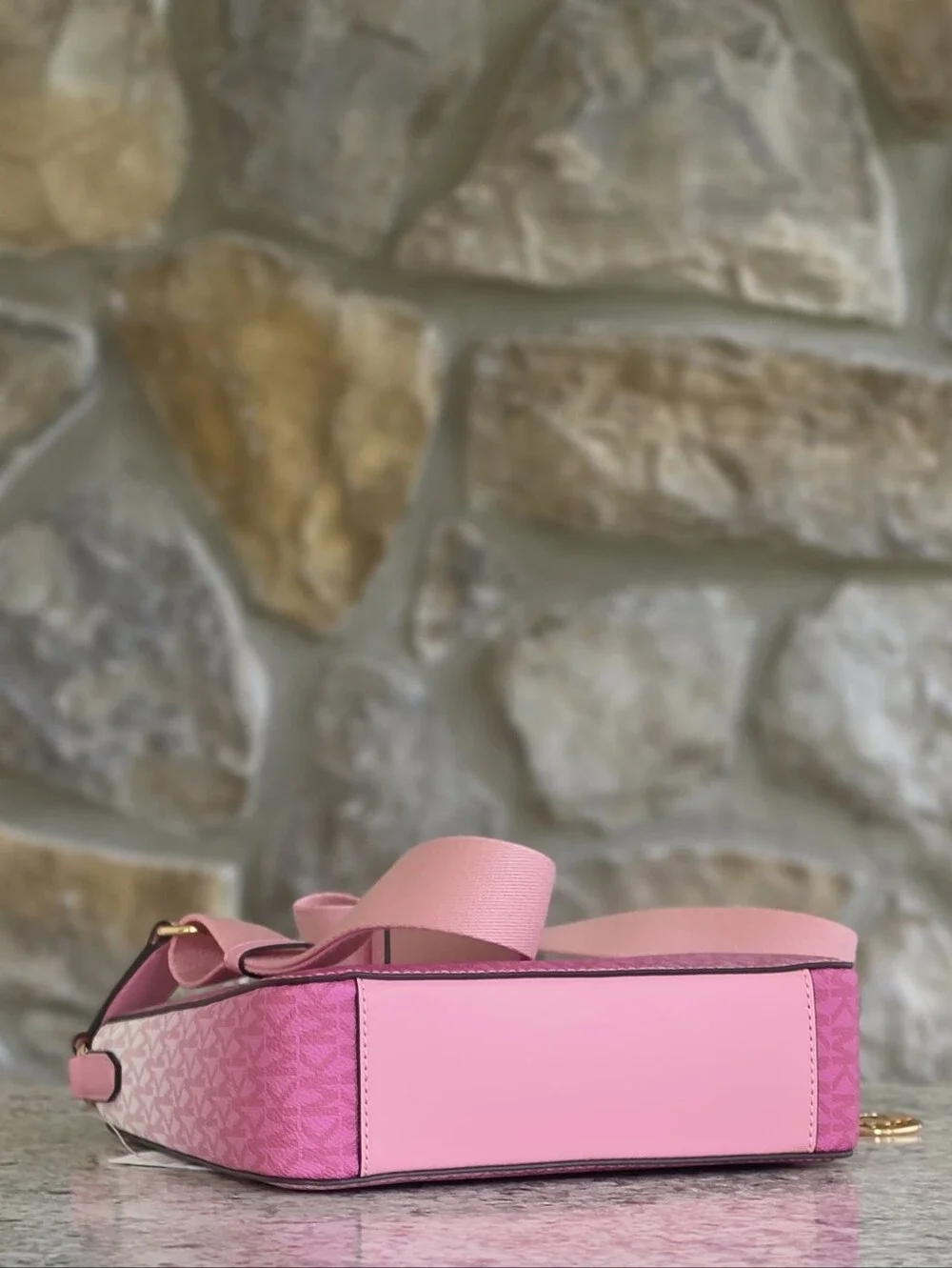 Michael Kors Jet Set Travel Small Logo Ombré Pink Crossbody